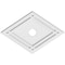 Ekena Millwork Diamond Architectural PVC Ceiling Medallion, 28"W x 18 5/8"H x 3"ID x 9 3/4"C x 1"P, One-Piece CMP28X18DD-03000 - alternate 1